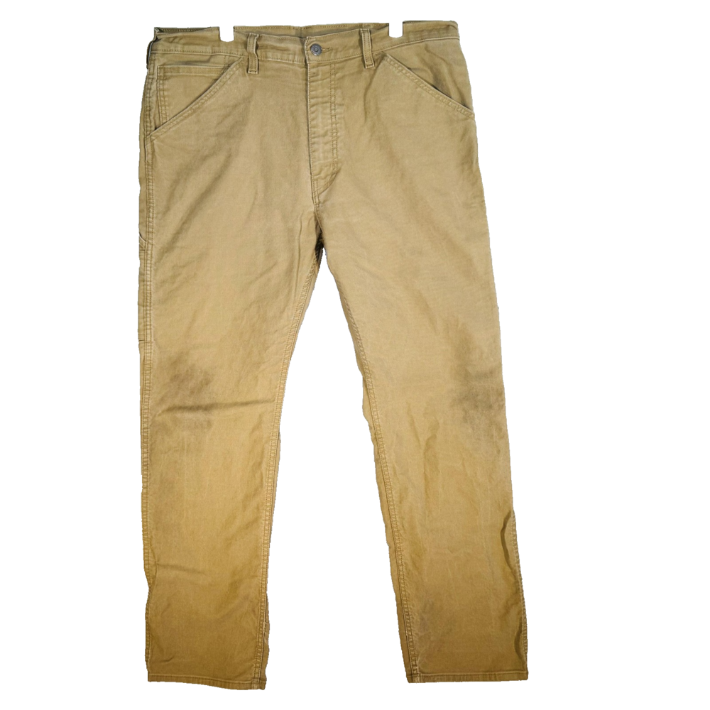 Levi's Workwear Pants Men's 38x34 Brown Canvas Slim Taper Stretch Carpenter